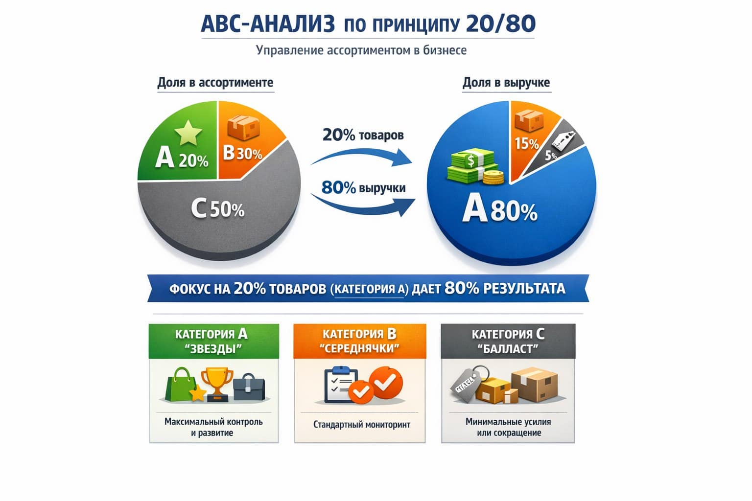 Анализ и оптимизация ассортимента по методу ABC